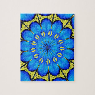 Peacock Feather Kaleidoscope 4 Jigsaw Puzzle
