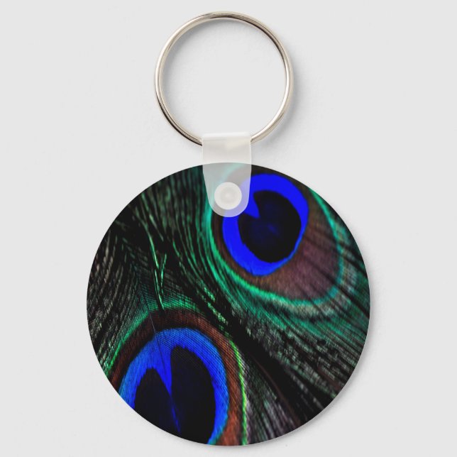 Peacock feather keychain (Front)