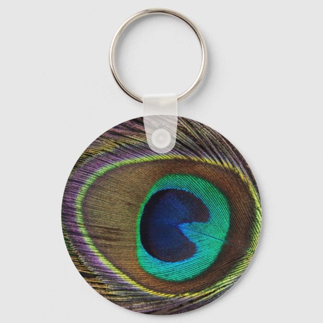 peacock feather keychain (Front)