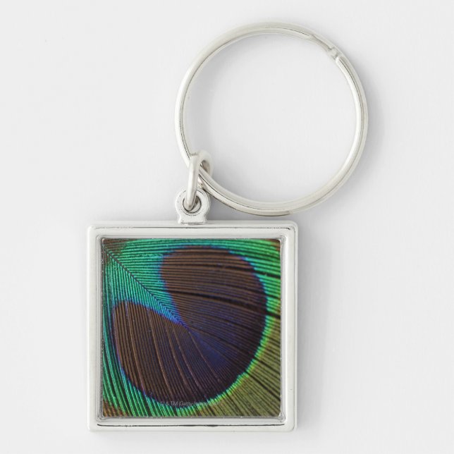 Peacock feather keychain (Front)