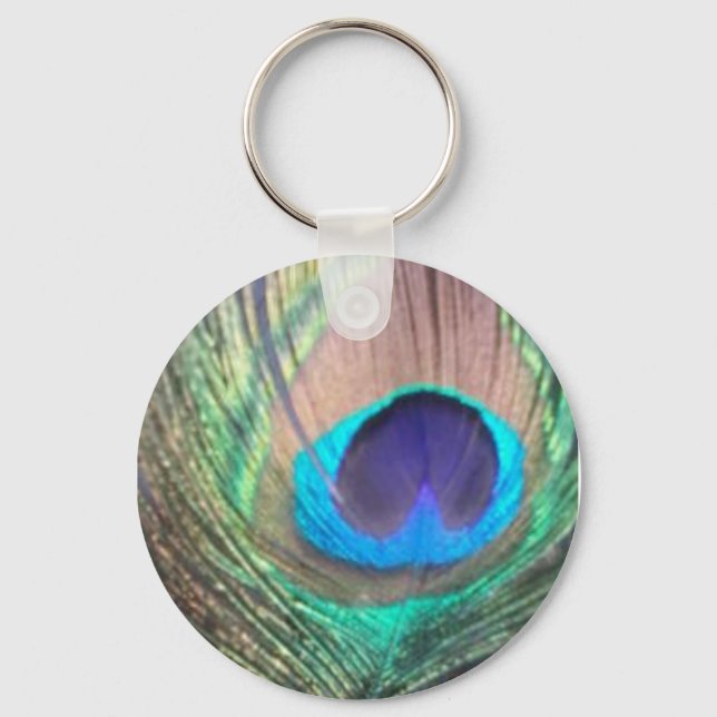 peacock feather keychain (Front)