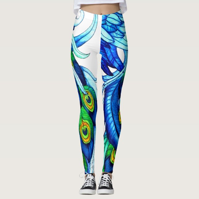 Peacock Feather Leggings (Front)