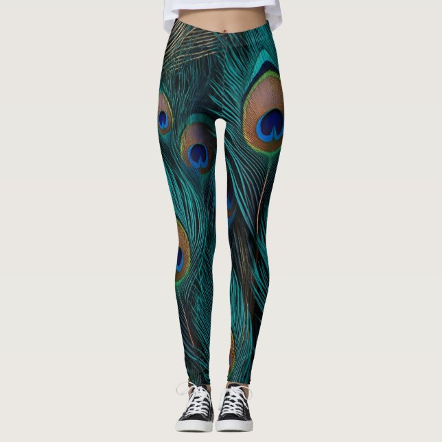 Peacock Feather Leggings (Front)