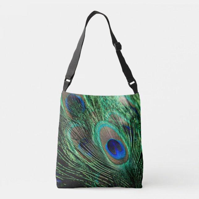 Peacock Feather Lucky Crossbody Bag (Back)