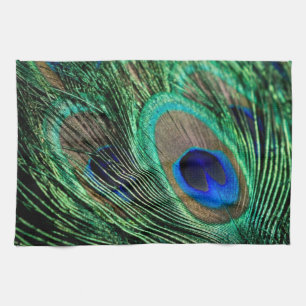 Peacock Feather Lucky Kitchen Towel