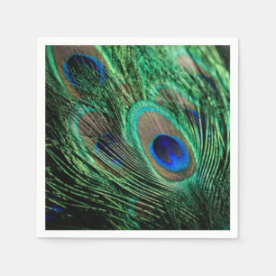 Peacock Feather Lucky Napkin