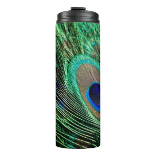 Peacock Feather Lucky Thermal Tumbler