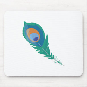 Peacock Feather Mouse Pad