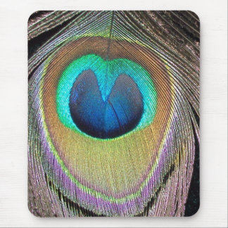 peacock feather mouse pad