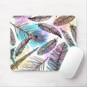 Peacock Feather Mouse Pad