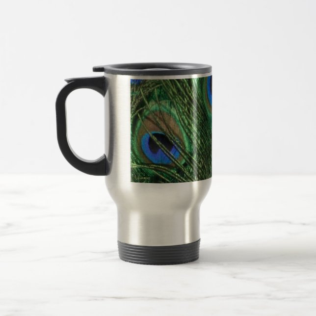 Peacock Feather Mug (Left)