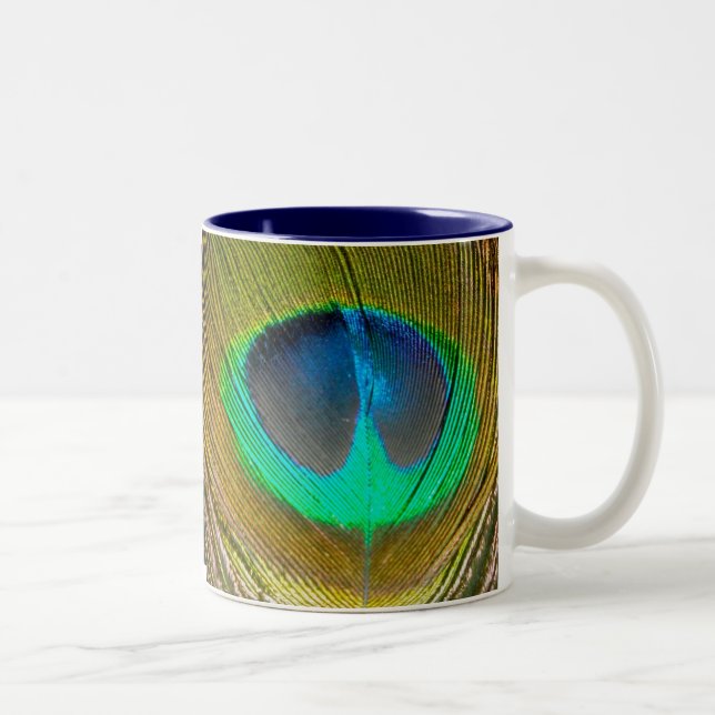 Peacock Feather Mug (Right)