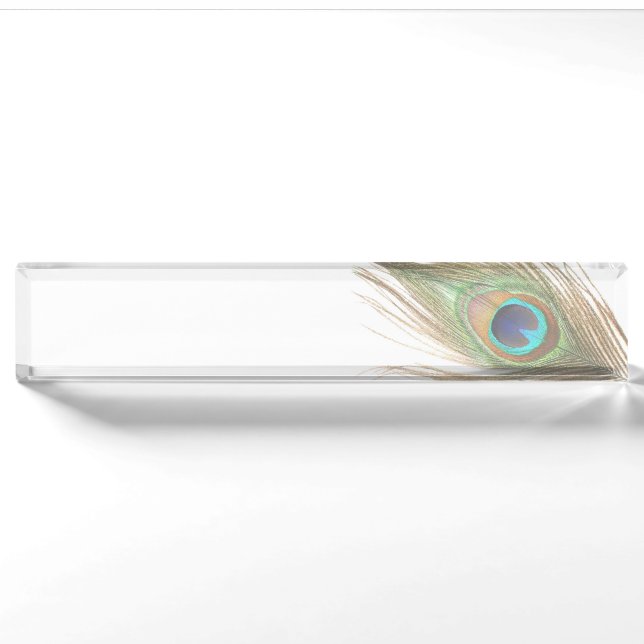 Peacock Feather Nameplate (Front)