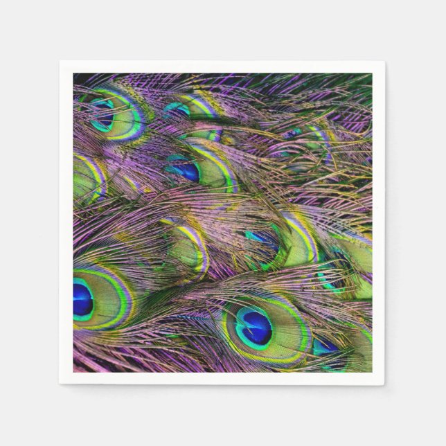 Peacock Feather  Napkin (Front)