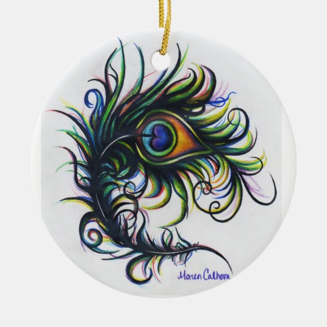 Peacock Feather Ornament (Front)