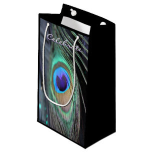 Peacock Feather Party Favour Unique Tote Gift Bags