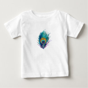 Peacock feather pattern baby T-Shirt