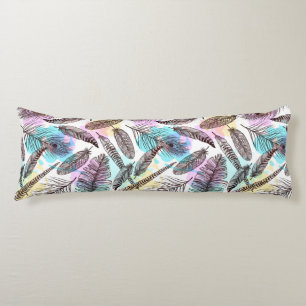 Peacock Feather Pattern Body Pillow