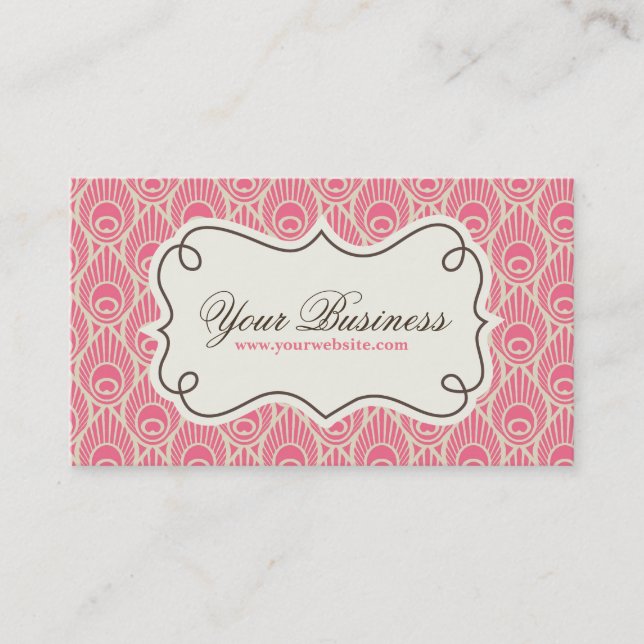 Peacock Feather Pattern Business Card (Front)