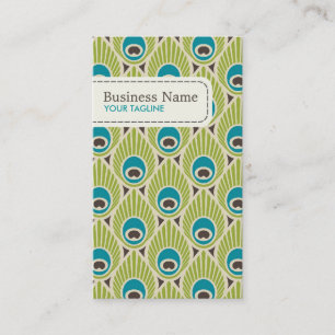 Peacock Feather Pattern Business Card