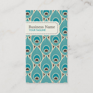 Peacock Feather Pattern Business Card