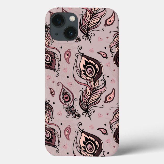 Peacock feather pattern Case-Mate iPhone case (Back)