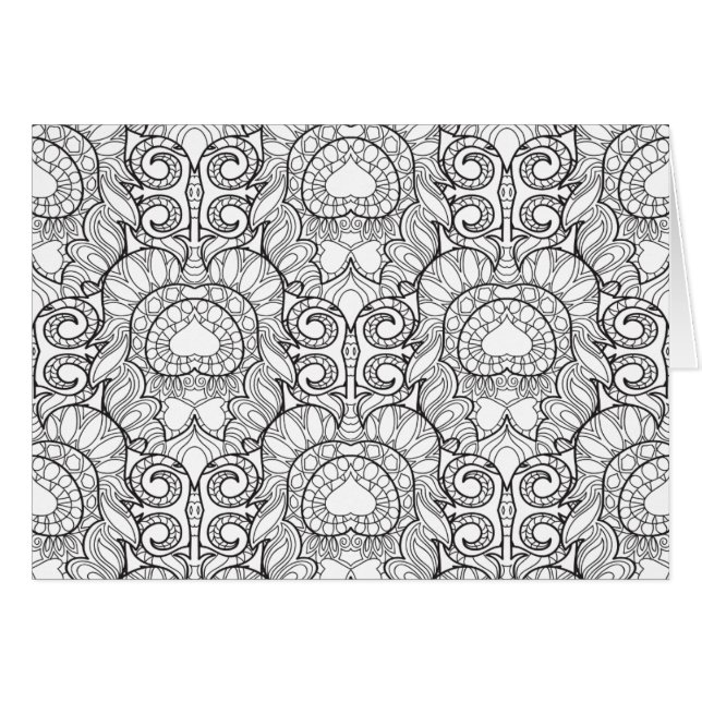 Peacock Feather Pattern Doodle (Front Horizontal)