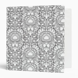 Peacock Feather Pattern Doodle Binder