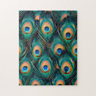 Peacock Feather Pattern Jigsaw Puzzle