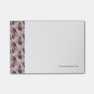 Peacock feather pattern post-it notes