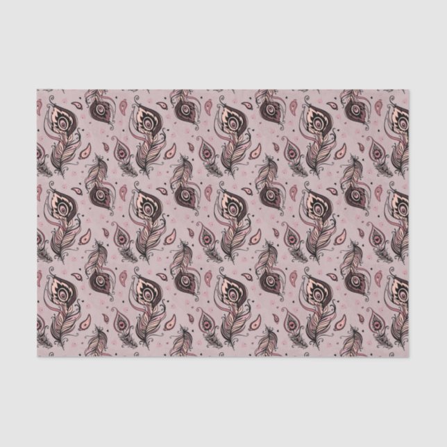 Peacock feather pattern tissue paper (Front)