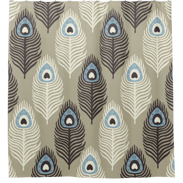 Peacock feather pattern, vintage style. (Front)