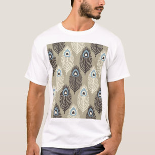 Peacock feather pattern, vintage style. T-Shirt