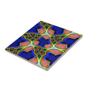 Peacock Feather Patterns Tile