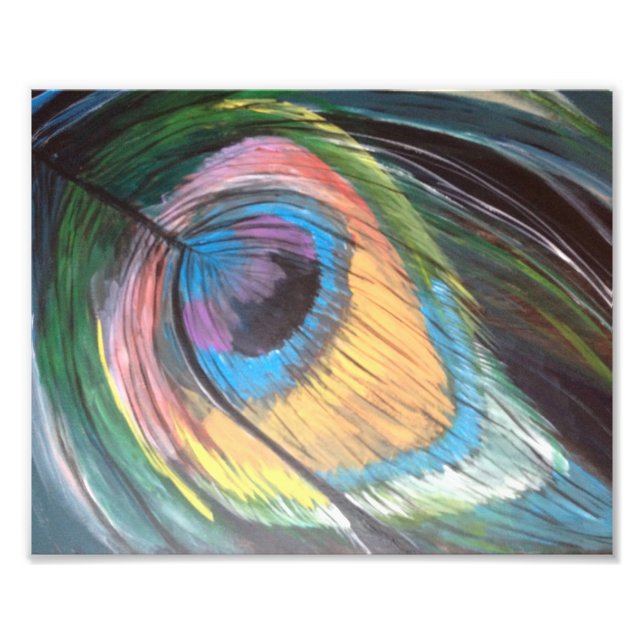 Peacock Feather Photo Print (Front)
