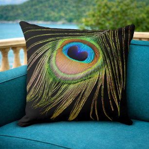 Peacock Feather Pillow