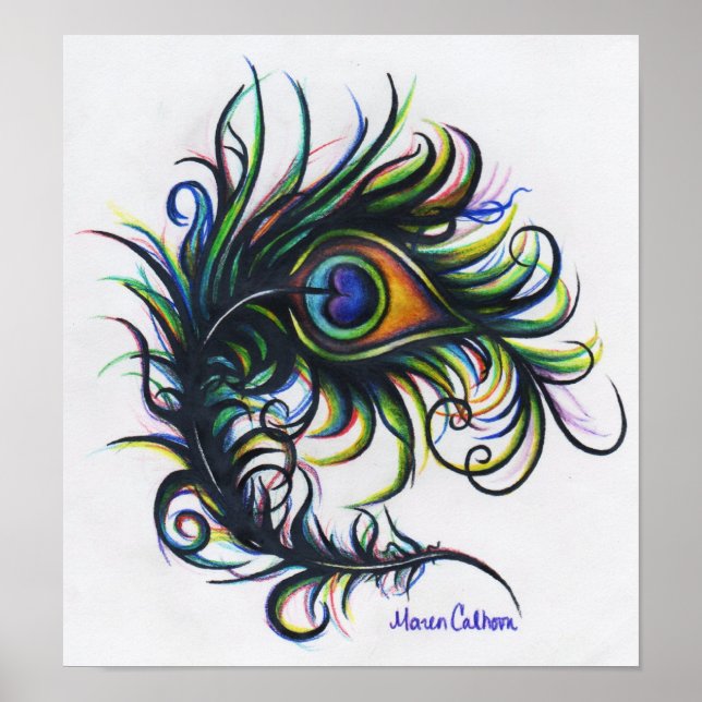 Peacock Feather Poster (Front)