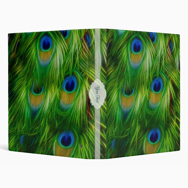 Peacock Feather Print Binder (Background)