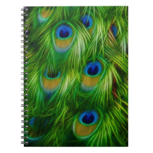 Peacock Feather Print Notebook