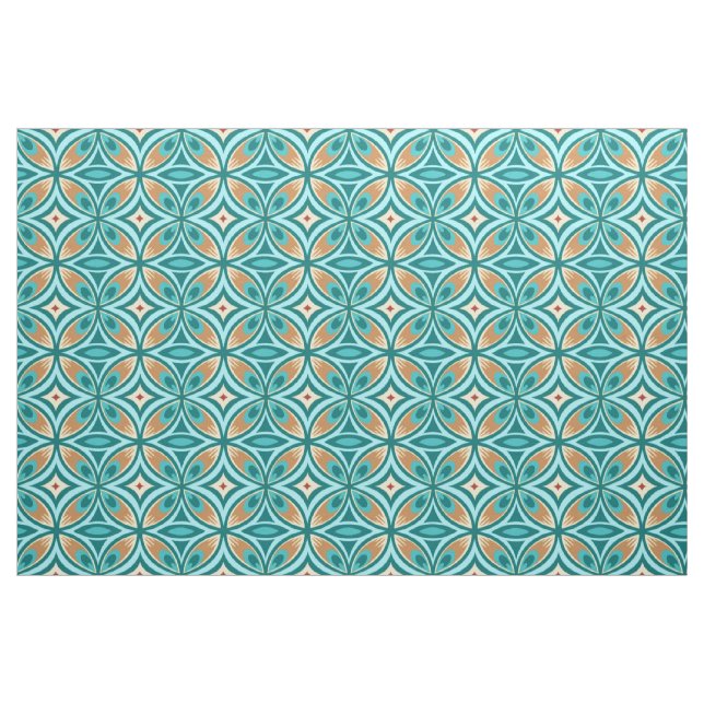 Peacock Feather Print on Pima Cotton Fabric (Yard)