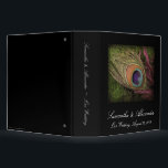 Peacock Feather Purple/Green Photo/Album Binder<br><div class="desc">Rich peacock feather design features close-up photography image of blue and copper peafowl feather lying on a bed of green moss,  with purple accent feathers.  Perfect for a summer wedding or special occasion.</div>