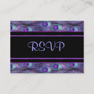 Peacock Feather Purple - RSVP Enclosure Card