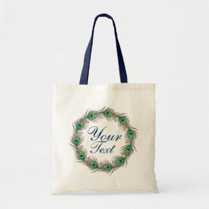 Peacock feather ring template text bags