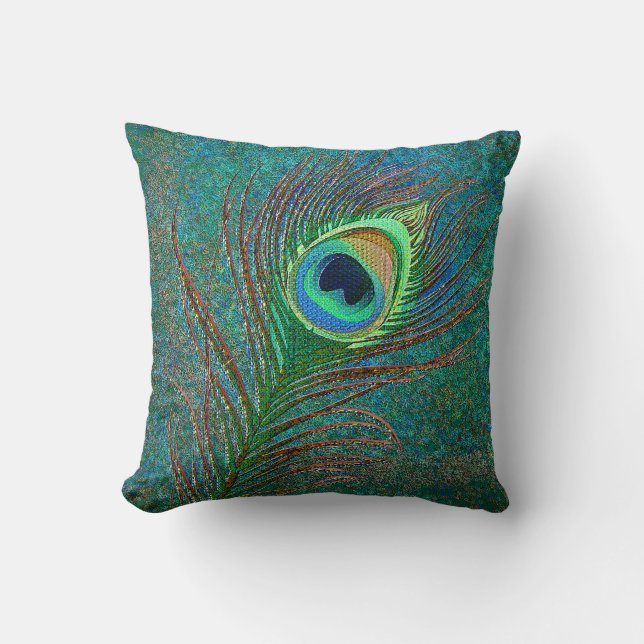 Peacock feather stars pattern pillows (Front)