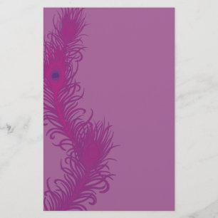 Peacock Feather Stationary Stationery