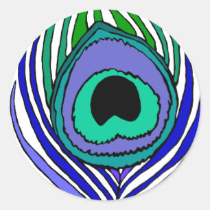 Peacock Feather Stickers