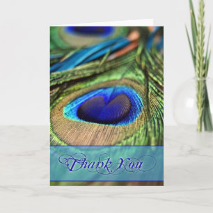 Peacock Feather Thank You Card
