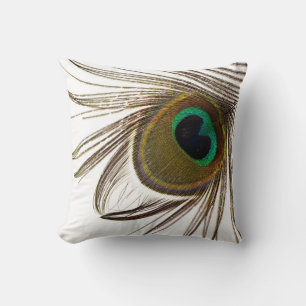  Peacock Feather   Throw Pillow