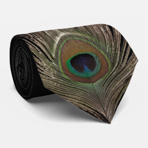 Peacock feather tie