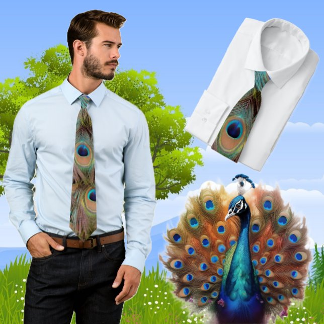 Peacock Feather Tie (Creator Uploaded)